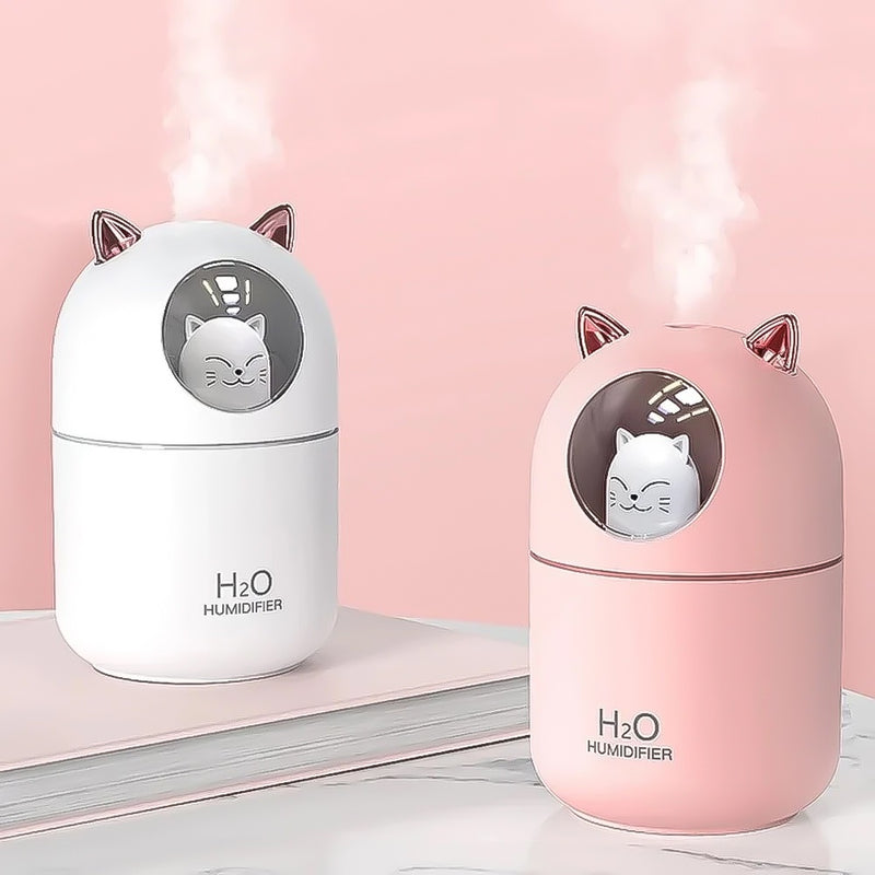 Umidificador aromatizador difusor infantil gatinho luz Rgb