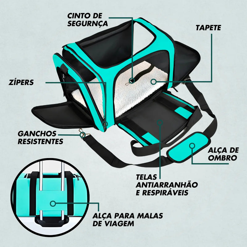 Bolsa de viagem para transporte Pet - Azul