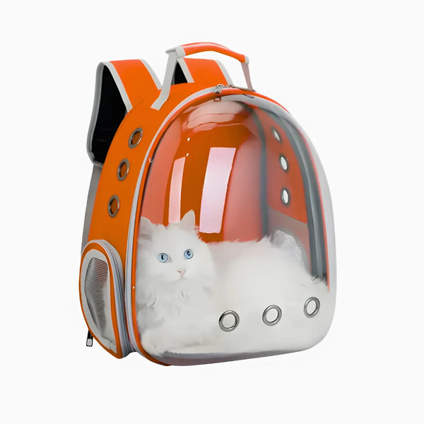 Mochila Pet para transporte de cães e gatos visão panorâmica