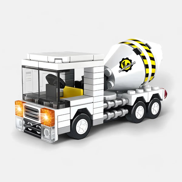 Brinquedo blocos de construção carro misturador de cimento