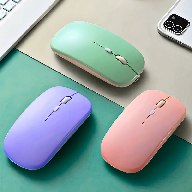 Teclado sem fio Bluetooth recarregável com mouse - Verde