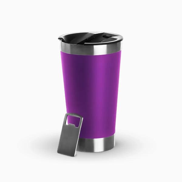 Copo térmico inox cerveja e café 473ml - Roxo