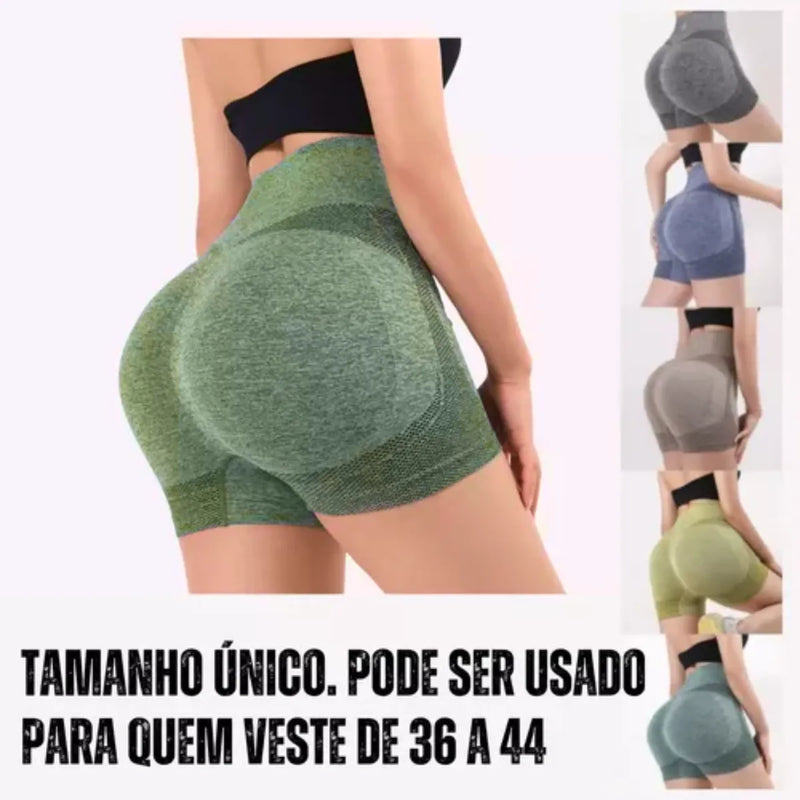 Short feminino empina bumbum - verde