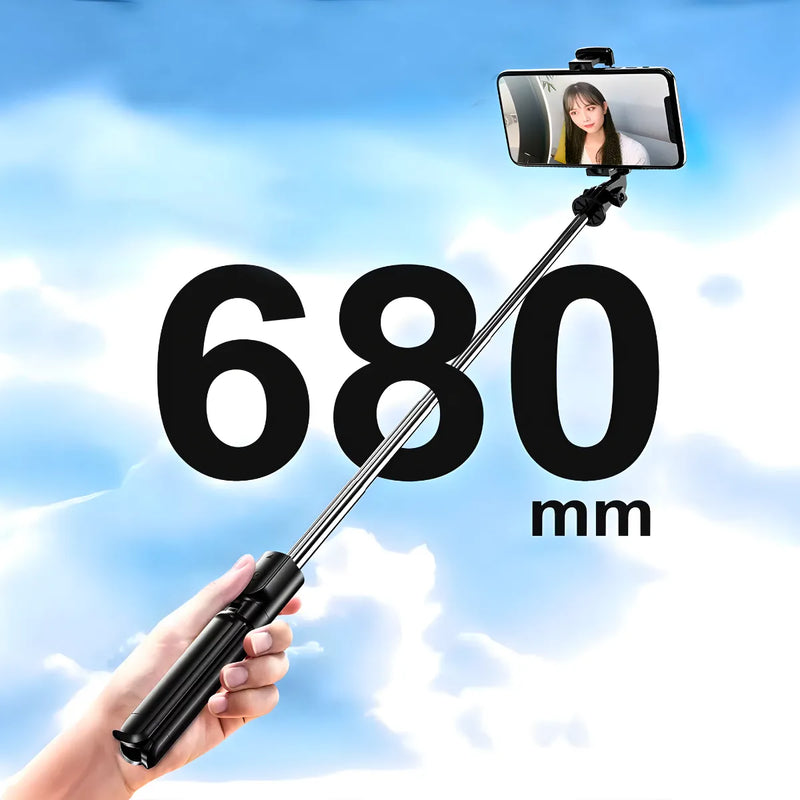 Bastão de selfie com tripé para celular com controle dispara