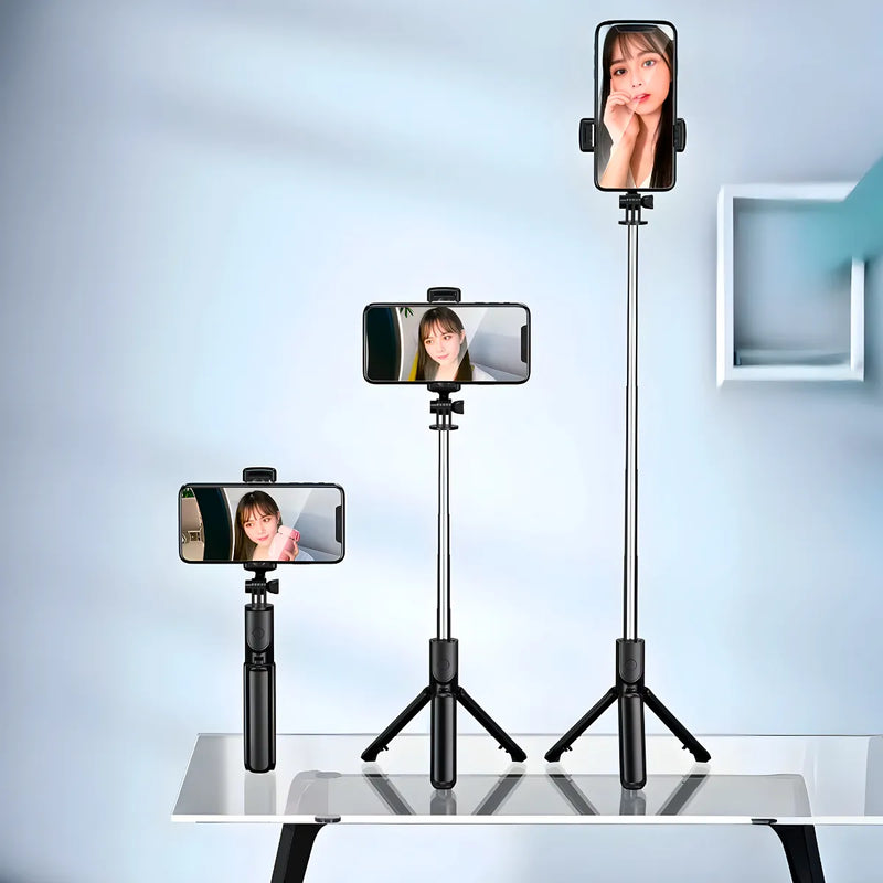 Bastão de selfie com tripé para celular com controle dispara