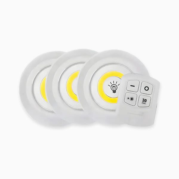 Kit 3 lâmpadas luminária Led controle sem fio