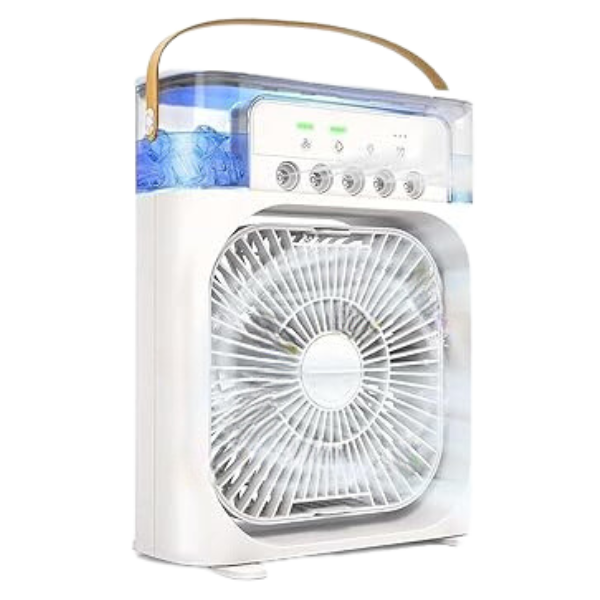 Ventilador portátil de mesa mini ar condicionado umidificador - Branco